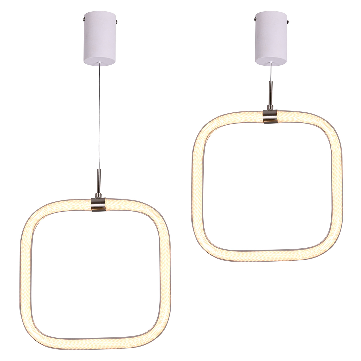 Candeeiro suspenso LED ajustável com tubo de silicone