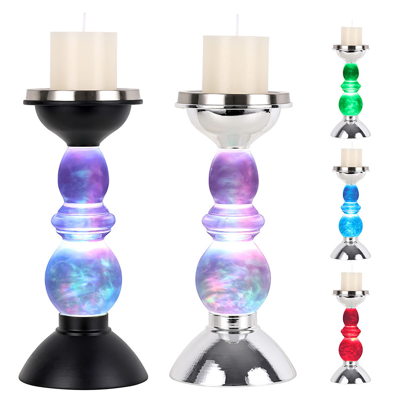 Luz noturna nublada com sombra de vela