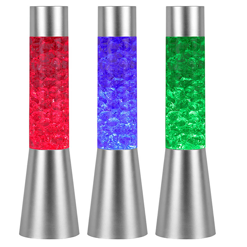 A luz líquida em mudança da noite do brilho da cor com gelo gosta de dar forma