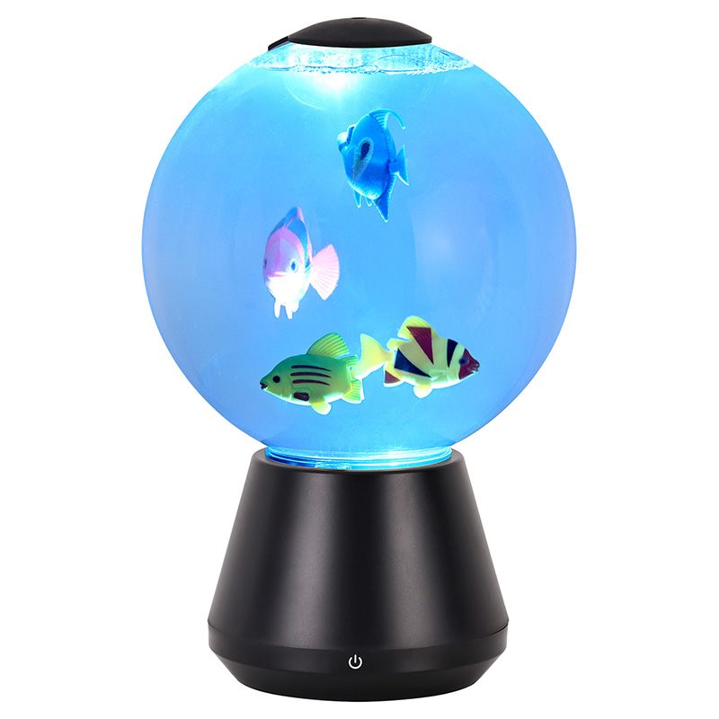 Lâmpada LED globo de peixe animado