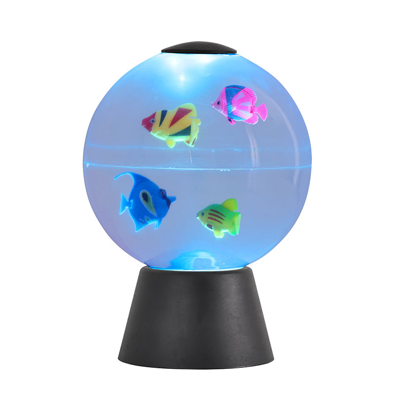 Lâmpada LED globo de peixe animado