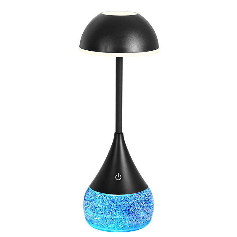 Lâmpada de mesa LED com luz líquida glitter Rgb