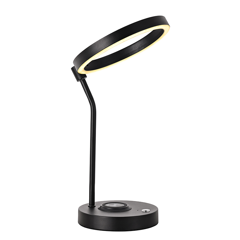 Lâmpada de mesa LED moderna com carregamento sem fio