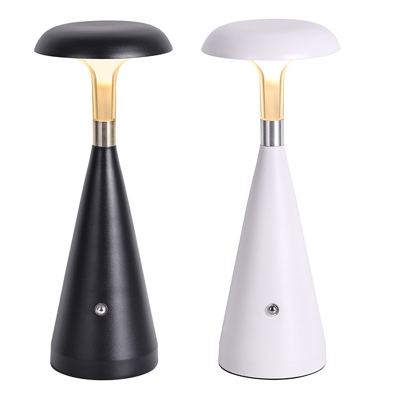 Candeeiro de mesa LED de luxo moderno com sombra de cogumelo