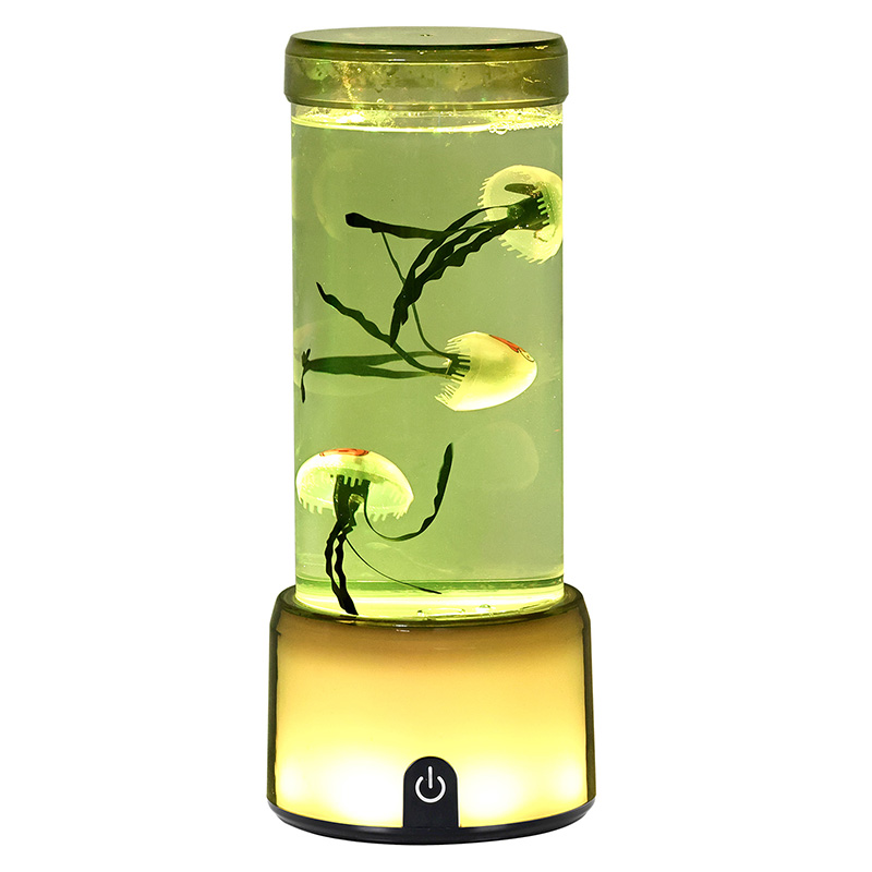 Lâmpada de água-viva preta LED RGB