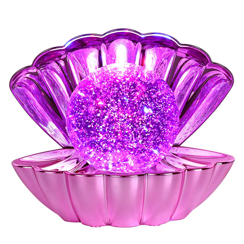 Lâmpada RGB Shell com Líquido Glitter