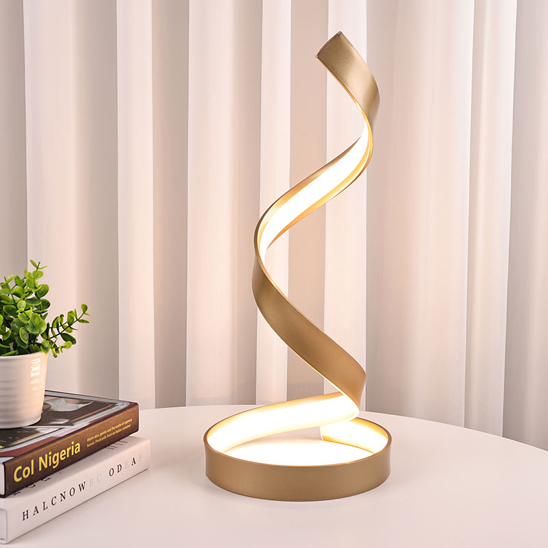 Candeeiro de mesa LED de luxo serpentina